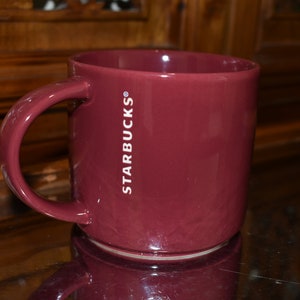 Starbucks Redish White engraved name Coffee Tea Mug 14oz, Starbucks Retro Coffee Mug, Starbucks Label, Starbucks Coffee, Starbucks, Mermaid
