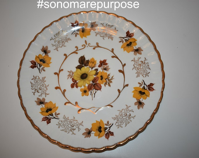 Vintage Wood & Sons, English Ironstone, Made in England Avon Alpine White Ironstone Collectible Plate, Wall Plate Decor, Ironstone Plate
