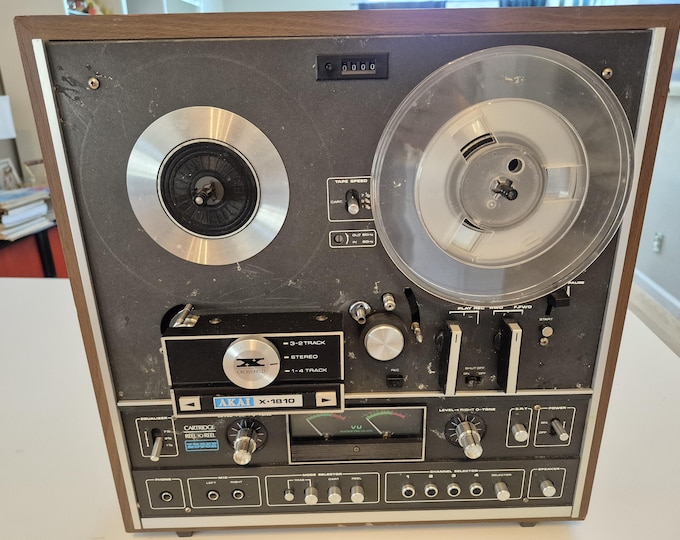 Vintage 1970's Akai X-1810 Cross-Field Reel to Reel Tape Deck w/8 Track for Parts or Repair, Reel to Reel Tape Deck, Music Reel to Reel Tape