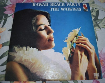 Vintage Orignal The Waikikis – Hawaii Beach Party, RARE Vintage Record, Vintage Hawaii, Hawaii, Pineapple, Tiki Style Album KL-1437