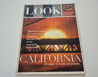 Vintage Look September 25 1962 Vol 26 No. 20 California Magazine , Far Right in California