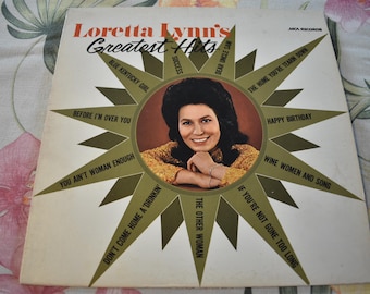 Vintage Loretta Lynn – Loretta Lynn's Greatest Hits Vinyl Record, MCA Records – MCA-1, Country Music Legend, Country Music, Country