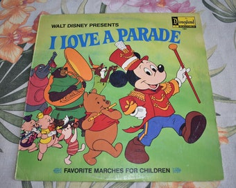 Walt Disney Presents I Love A Parade Vinyl Record Album 1974, Vintage Record, Childrens Record, Kids Record, Kids Music Disney 1361