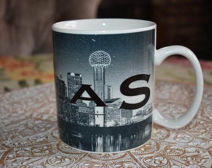 Starbucks Dallas Texas Skyline Series Coffee Tea Mug 16 oz, Starbucks Retro Coffee Mug, Starbucks Label, Starbucks Coffee, Starbucks,Mermaid