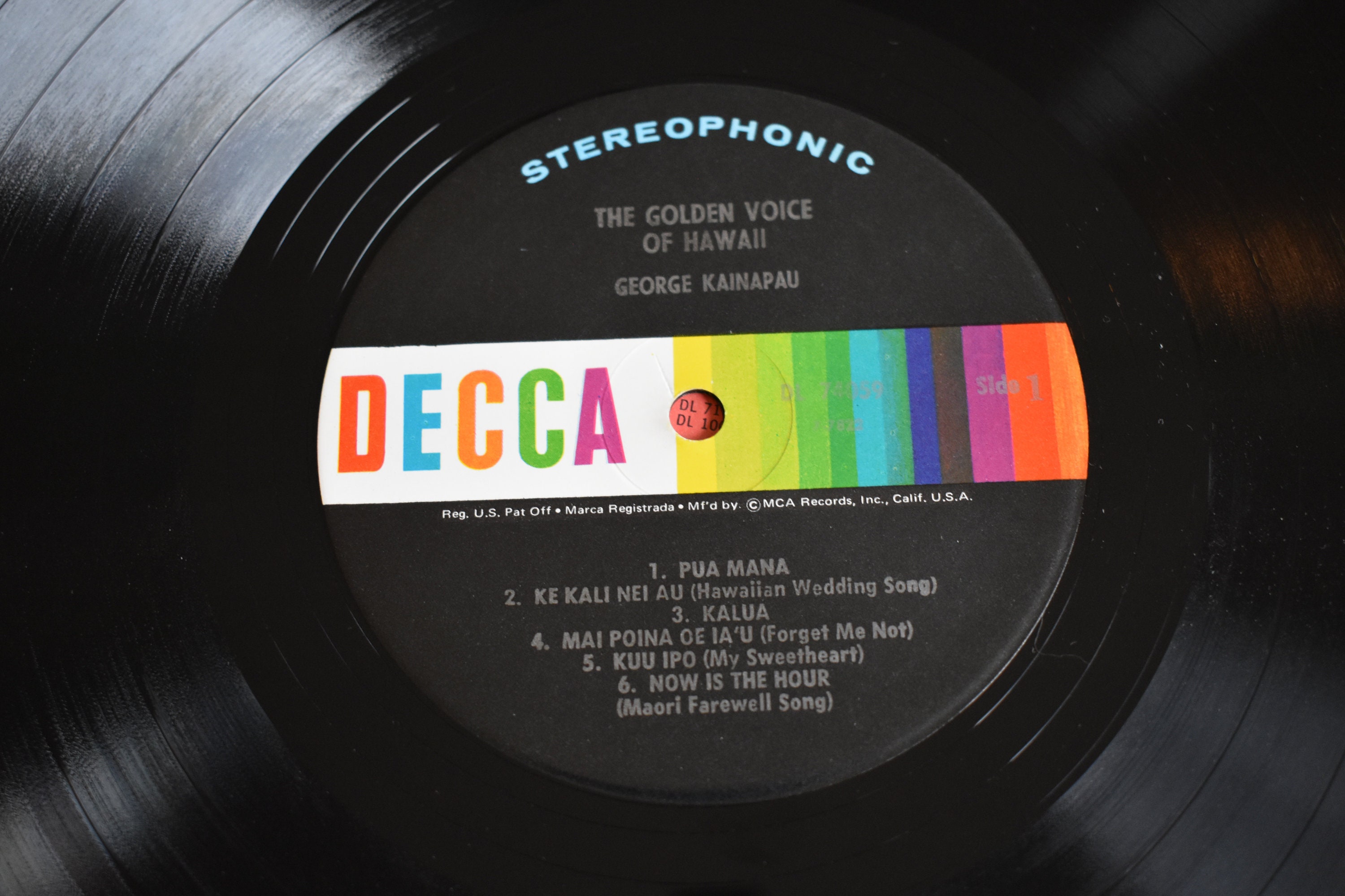 Vintage Original Hawaiian Vinyl Record Album, George