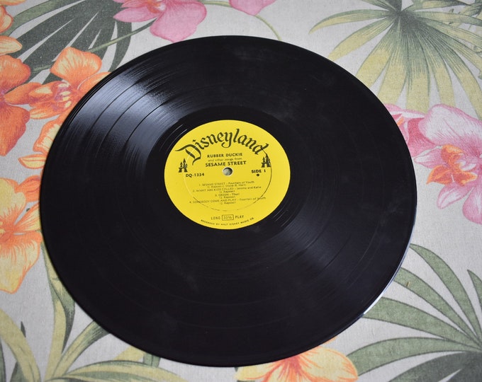 RECORD only!  Sesame Street Rubber Duckie LP vinyl record album, Childrens Record, Kid Record, Muppets Record, Disneyland – DQ-1334