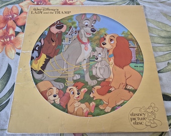 Walt Disney's Lady and The Tramp Songs From The Motion Picture Featuring Peggy Lee, Vintage Record, Childrens Record, Kids, Landy & Tramp