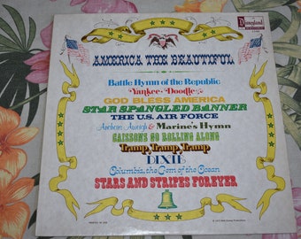 Vintage America The Beautiful Vinyl Record DQ-1346, Record, Childrens Record, Kid Record, Disneyland Record
