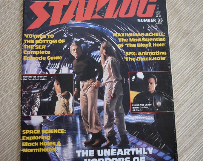 Vintage 1980 Number 33 STARLOG Movie Magazine - Saturn 3 - Farrah Faucett - Star Trek - The Black Hole - Space Science