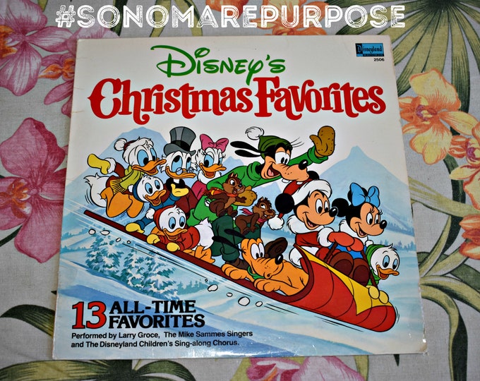 Walt Disney's Disney's Christmas Favorites Vinyl Record LP ST 2506 Vintage 1979, Vintage Record, Childrens Record, Kids Record, Kids Music
