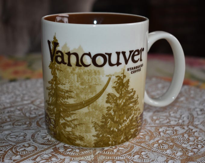 Starbucks Vancouver Canada Location Coffee Tea Mug 16oz, Starbucks Retro Coffee Mug, Starbucks Label, Starbucks Coffee, Starbucks, Mermaid