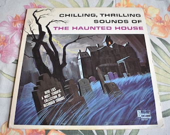 Walt Disney's Chilling, Thrilling Sounds Of The Haunted House 1964 DQ-1257, Vintage Record, Children's Record, Kids Record