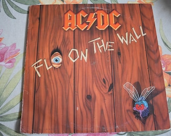 Vintage AC/DC – Fly On The Wall Hard Rock Vinyl Record, 81263-1-E, Vinyl Record, Rock Record, Rock and Roll Vinyl, Angus Young, BrianJohnson