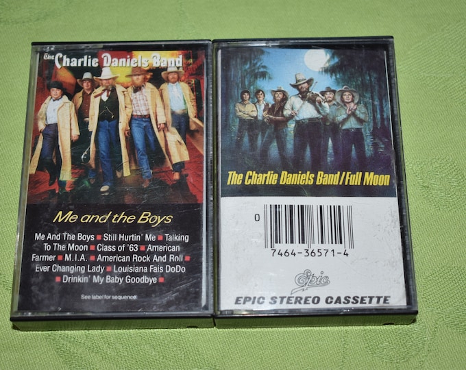 Vintage lot of 2 Charlie Daniels Band Country Music Cassette Tapes,