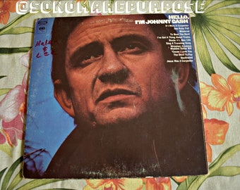 Johnny Cash - Hello I'm Johnny Cash - 1970 US Stereo 1st Press Country Vinyl Vintage Rare Album Record, Soft Rock Record, Country Record