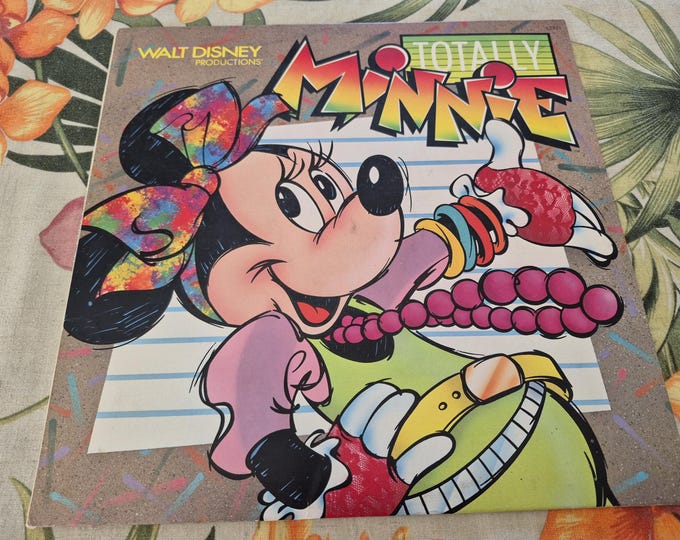 Walt Disney's Minnie – Totally Minnie Vinyl Record Album 1986, Vintage Record, Childrens Record, Kids Record, Kids Music, Disneyland – 62521