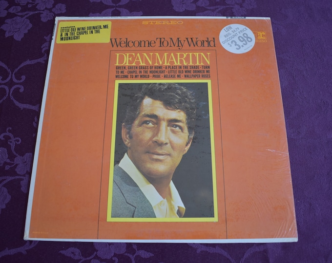 Dean Martin Welcome To My World 33 LP Pop Music Vintage Vinyl Record Album Stereo 1967, Dean Martin, Rat Pack Music, Dean Martin Music