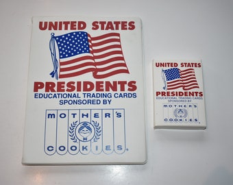 Mother's Cookies United States Presidents Trading Cards Album 1992 and Complete Set of President Trading Cards