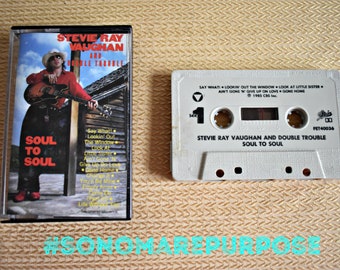 Stevie Ray Vaughan Soul to Soul Cassette Tape, Rock Cassette, Rock and Roll Cassette Tape, Vintage Cassette Tape 1980s, Vintage 1980s