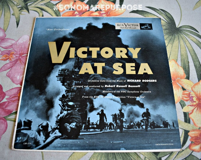 Victory At Sea Robert Russell Bennett- OST-RCA 1779 Mono Great Condition, RARE Vintage Record, Vintage Hawaii, Hawaiian, Hawaii