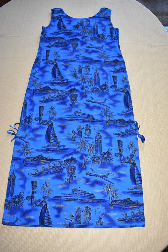 Womens Vintage Vivid Blue Dress by Fashions of Haw