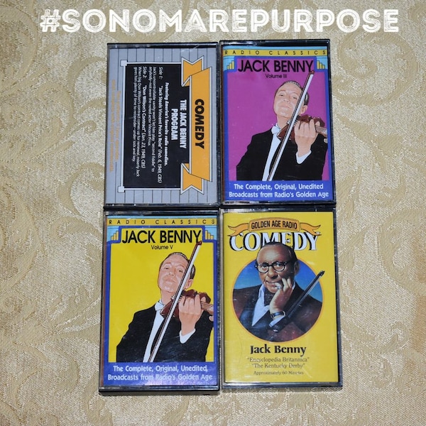 Vintage Lot of 4 Jack Benny Show Comedy Cassette Tapes, Vintage Cassette Tape, Ole Time Radio Show, Vintage Comedy Radio Show, Comedy