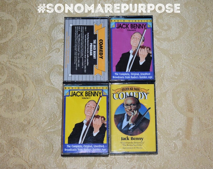 Vintage Lot of 4 Jack Benny Show Comedy Cassette Tapes, Vintage Cassette Tape, Ole Time Radio Show, Vintage Comedy Radio Show, Comedy