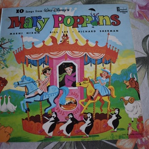 Walt Disney's 10 Songs From Mary Poppins Vinyl Record LP 1256 Vintage 1964 Vinyl Record LP Vintage 1964, Vintage Record, Childrens Record