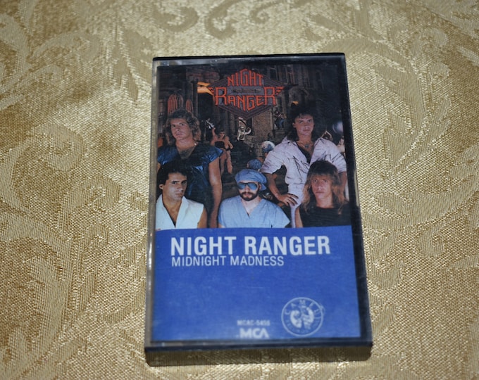 Vintage Night Ranger Midnight Madness Cassette Tape, Blues Rock Music, Rock N Roll, Cassette Tape MCAC-5456