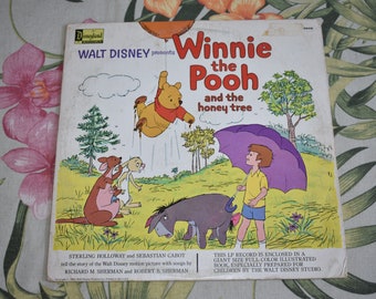 Disney Vintage 1965 Winnie The Pooh And The Honey Tree Vinyl Record LP 3928, Tiger, Vintage Record, Childrens Record,Kids Record,Walt Disney
