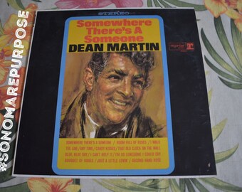 Dean Martin Somewhere There's A Someone Vinyl 33 LP Pop Music Vintage Vinyl Record Album Stereo 1966,Dean Martin,Rat Pack Music,RS-6201,Dean