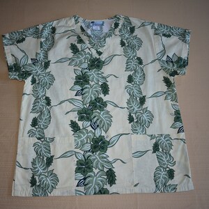 Womens XS Vintage Uniforms of Hawaii Lightweight Floral Hawaiian Shirt w/Pockets, XS Shirt,Tiki Party,Tiki Time, Island Wear, Tropical Shirt image 2