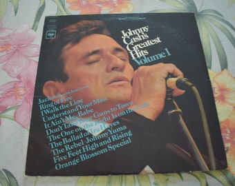Johnny Cash – Johnny Cash's Greatest Hits Volume 1 Country Vinyl Vintage Rare Album Record 1967, Country Record, Johnny Cash Music, Johnny