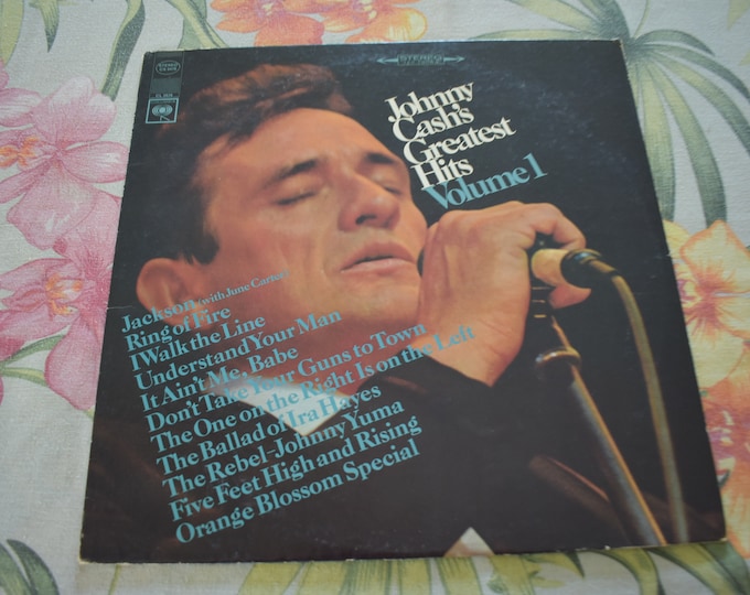 Johnny Cash – Johnny Cash's Greatest Hits Volume 1 Country Vinyl Vintage Rare Album Record 1967, Country Record, Johnny Cash Music, Johnny