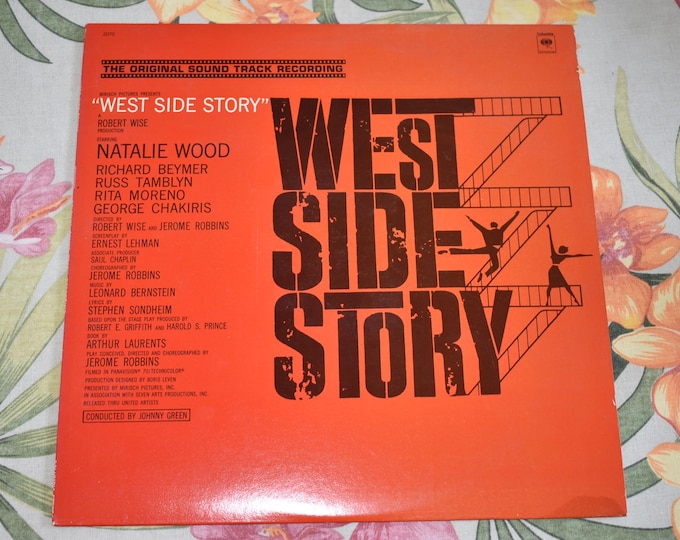 Vintage Mid Century Leonard Bernstein – West Side Story (The Original Sound Track Recording) Vintage Vinyl Record LP JS 2070