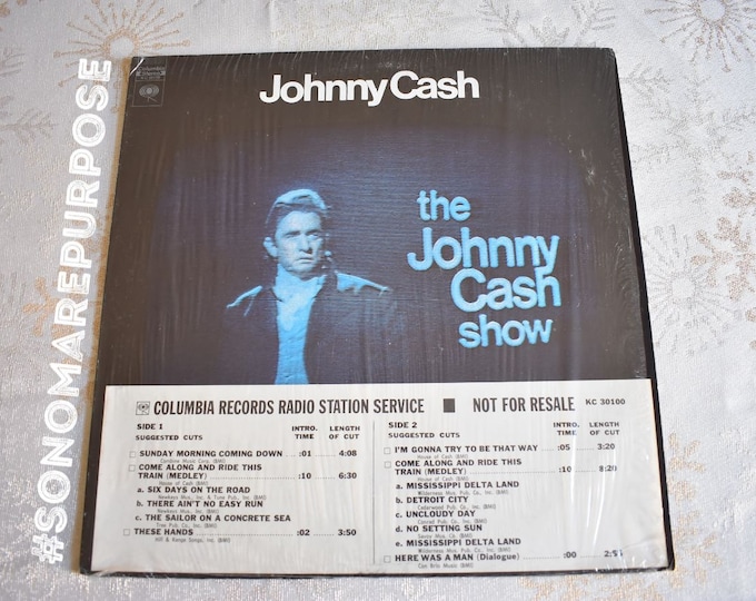 Johnny Cash "The Johnny Cash Show" 1970 Vinyl LP Record Columbia KC30100 Vinyl Vintage Rare Album Record, Soft Rock Record, Country Record