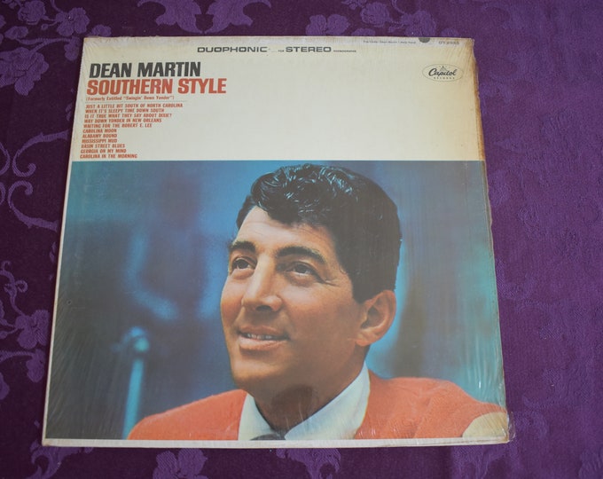 Dean Martin Southern Style Vinyl 33 LP Pop Music Vintage Vinyl Record Album 1965, Dean Martin, Rat Pack Music,Capitol Records, DT 2333