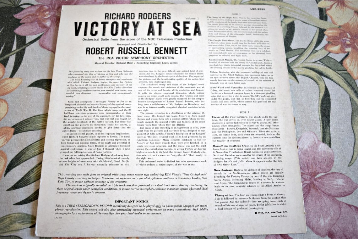 Richard Rodgers / Robert Russell Bennett / RCA Victor Symphony - Etsy