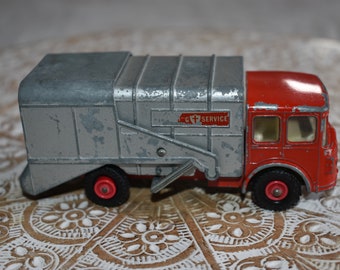Vintage 1960s Vintage Original King Size Lesney Product Matchbox K-7 Refuse Truck in England No Box, Lesney Match Box Collectible Cars