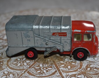 Vintage 1960s Vintage Original King Size Lesney Product Matchbox K-7 Refuse Truck in England No Box, Lesney Match Box Collectible Cars