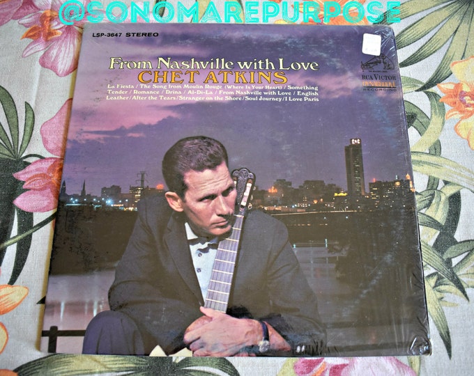 Chet Atkins From Nashville with Love Vintage Album Record 1966 LSP 3647, Folk Record, Country Record, Vinyl Record still in the Shrink Wrap