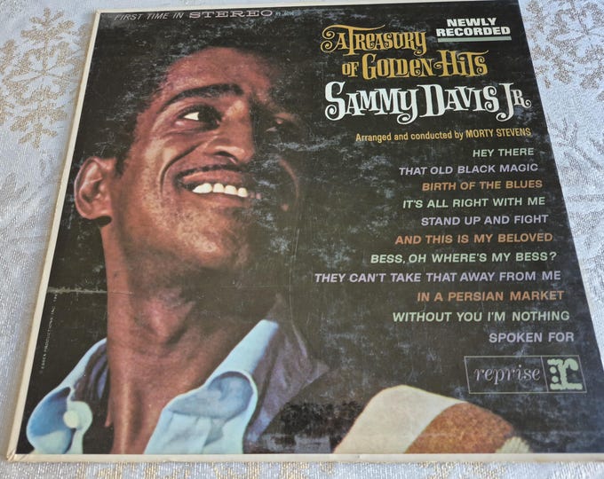 Vintage 1963 Sammy Davis Jr. A Treasury of Golden Hits Vinyl 33 LP Pop Music Vinyl Record Album Stereo, Sammy Davis Jr, Rat Pack, RS-6096
