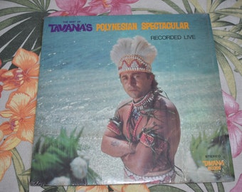 Vintage The Best Of Tavana's Polynesian Spectacular Recorded Live, RARE Vintage Record, Vintage Hawaii, Hawaii, Tiki Style Album, TR 101