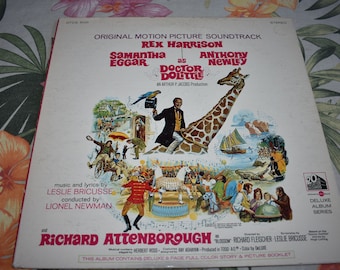Vintage Doctor Dolittle Original Motion Picture Soundtrack Vinyl Record, Musical Soundtrack,Rex Harrison,Richard Attenborough, DTCS 5101