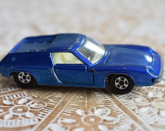 Vintage 1969 Matchbox Lesney Series No. 5 Blue Lotus Europa with opening doors original No Box, Lesney Match Box Collectible Cars, Matchbox