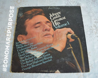 Johnny Cash – Johnny Cash's Greatest Hits Volume 1 Country Vinyl Vintage Rare Album Record 1967, Country Record, Johnny Cash Music, Johnny