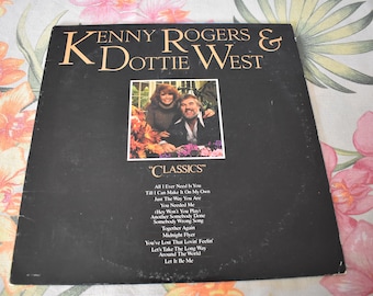 Vintage Kenny Rogers & Dottie West – Classics 1979, Vintage Vinyl Record LP Album, Near Mint Record, Kenny Rogers Country, UA-LA946-H