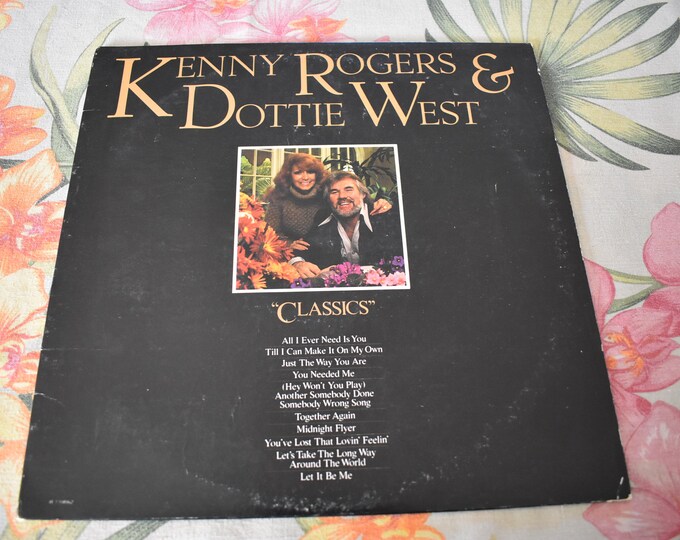Vintage Kenny Rogers & Dottie West – Classics 1979, Vintage Vinyl Record LP Album, Near Mint Record, Kenny Rogers Country, UA-LA946-H