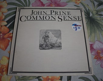 Vintage John Prine – Common Sense Vinyl Vintage Rare Album Record K 50137, Country Rock Record, Folk Rock Record, John Prine Music