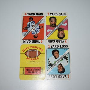Lot of 4 Vintage 1971 Topps Game Football Cards, See Pictures for Players Included, National Football League, NFL, Trading Card, Cards